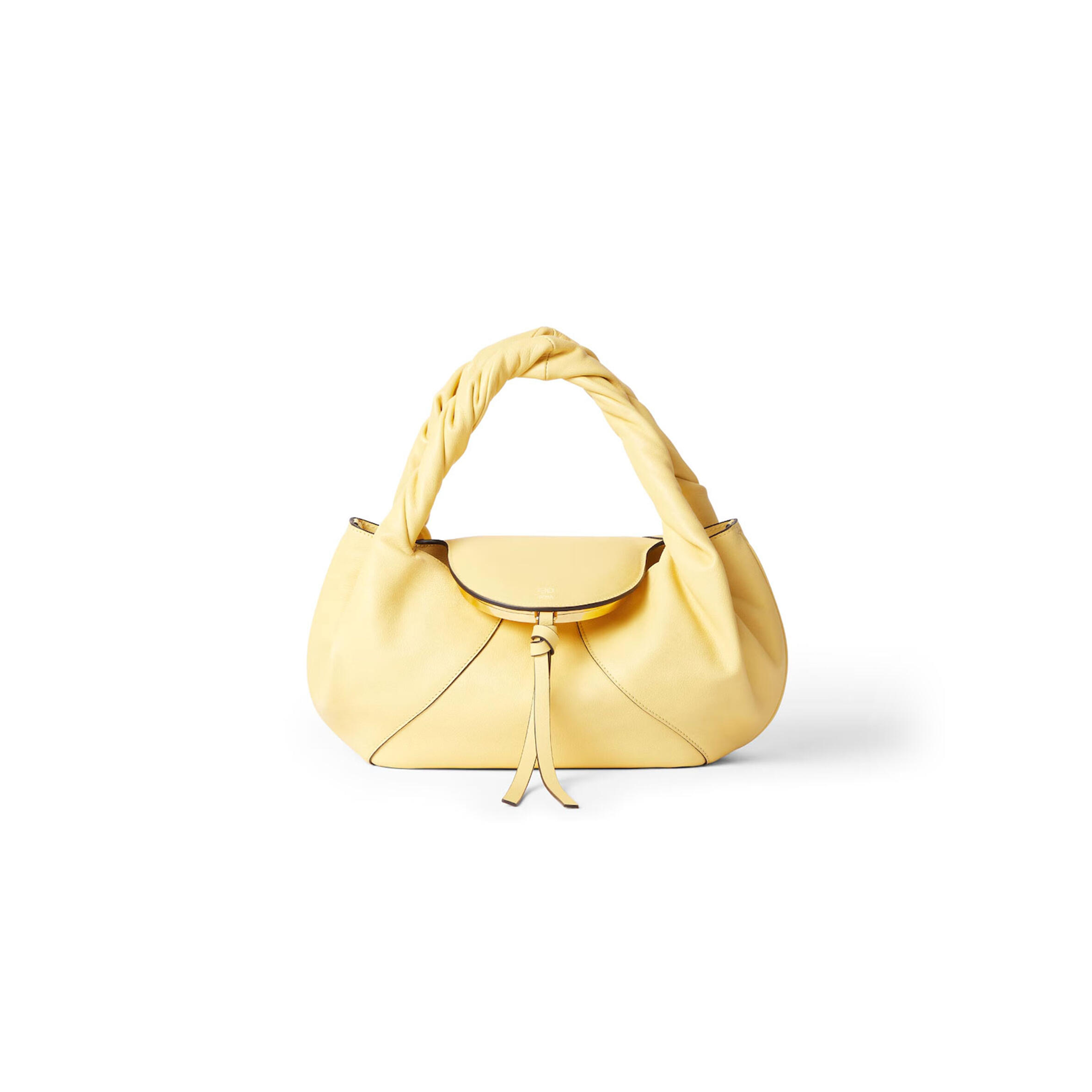 FENDI SPY SMALL YELLOW LEATHER BAG 8BR838AYCTF1NPV (32*18*12cm)